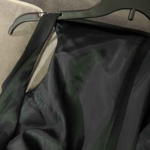 Esprit black wrap dress vintage v in the back size 3/4 lined - Picture 7 of 9